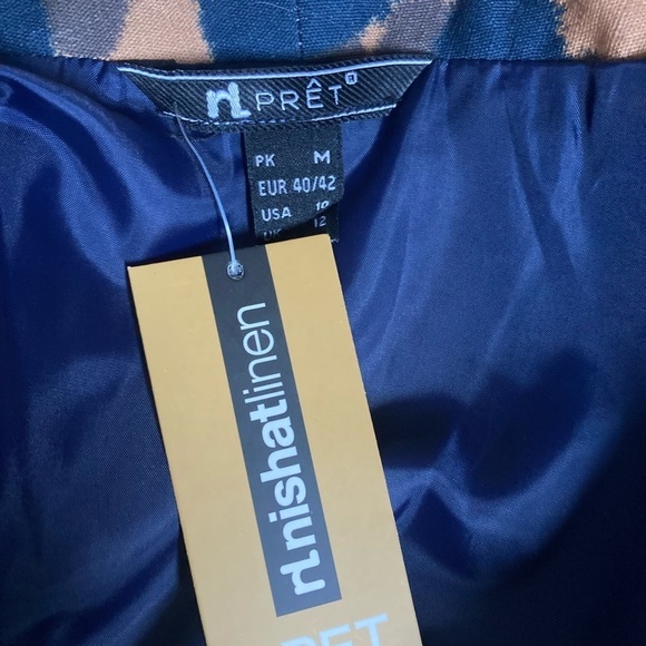 RL Nishat Pret Floral Animal Print Blazer Jacket Cotton NWT - Picture 9 of 12